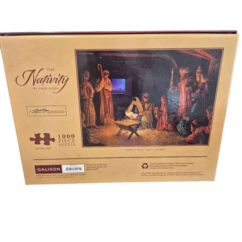 Galison The Nativity by Greg Olsen 1000 pc Jigsaw Puzzle NEW